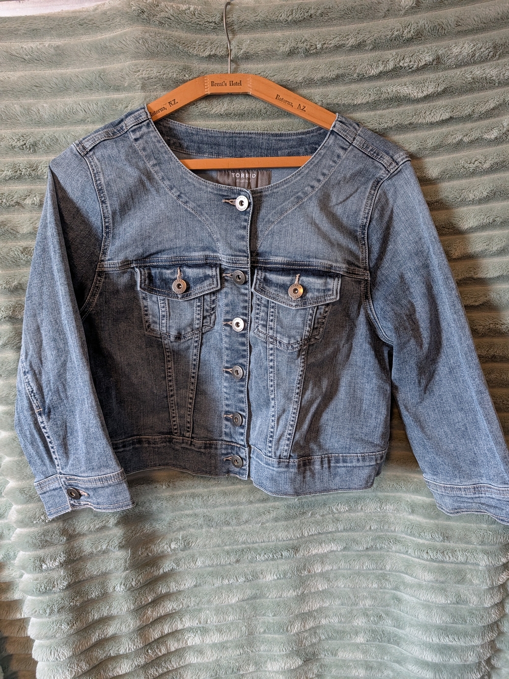 Torrid Light Blue Denim Shacket - Classic Cropped Style